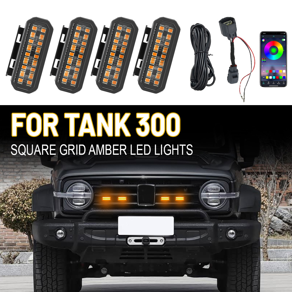 Running Gear Accessories - Für TANK 300 Automotive Frontgrill Bernsteinfarbene