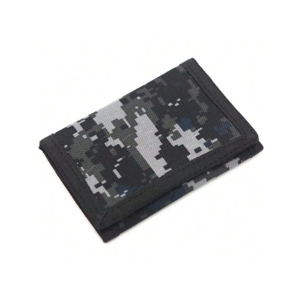 Blister Plaster Sport - Digitale graue dreifach faltbare RFID-Sportbrieftasche für