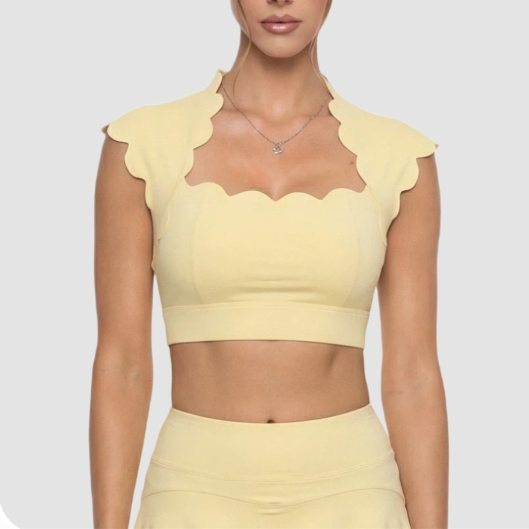 Running Gear Woman - Pad Wavy Damen Sport-BH Yoga-Top Lauf-Workout-Sportweste