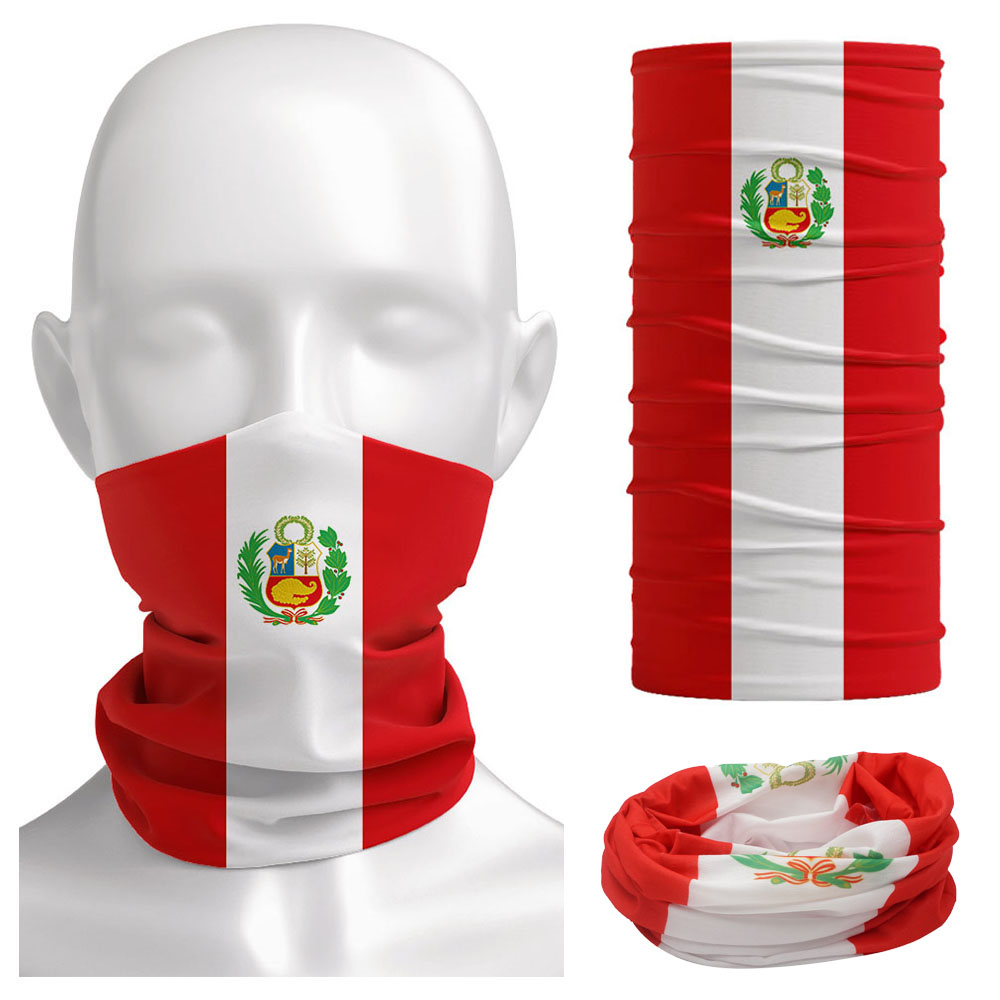 Running Gear Autumn - Brandneues Bandana mit peruanischem Flaggenmuster, Outdoor-Lauf-Stirnband,