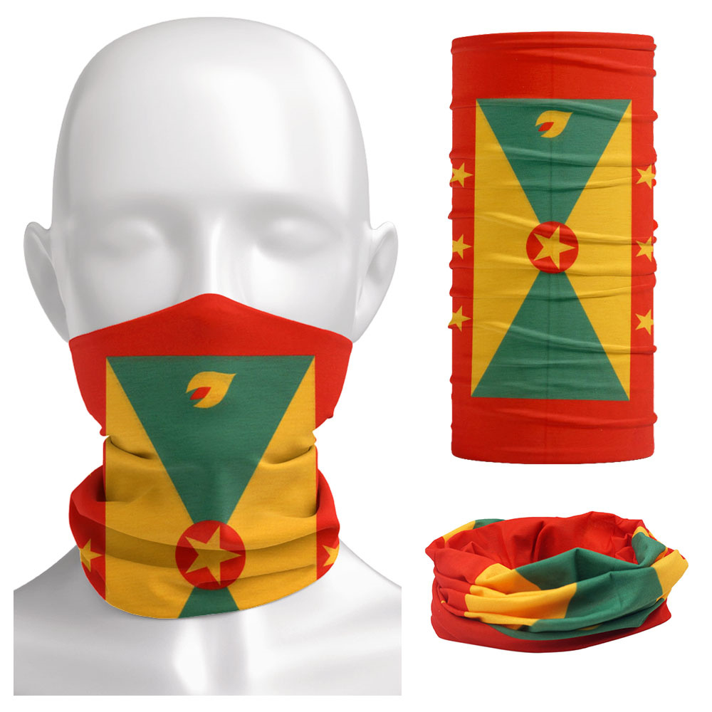 Running Gear Autumn - Grenada Flagge Muster Gesicht Bandana Männer