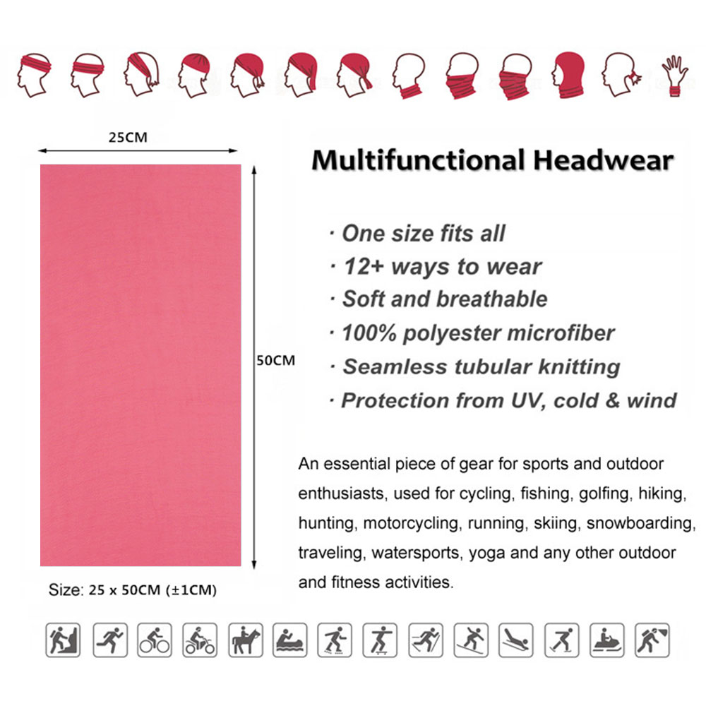 Rosa Nahtlose Outdoor Bandana  – Running Gear Autumn Bewertung und Preis